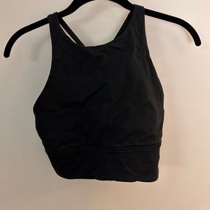 Black lululemon Energy Ribbed Longline Bra